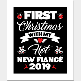 2019 Couple Gift Idea First Christmas With My Hot New Fiance Posters and Art